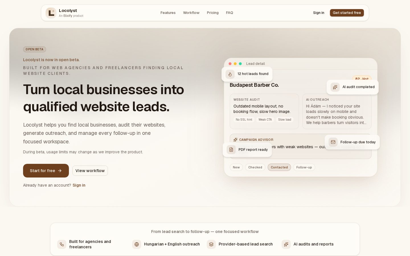 Locolyst Homepage