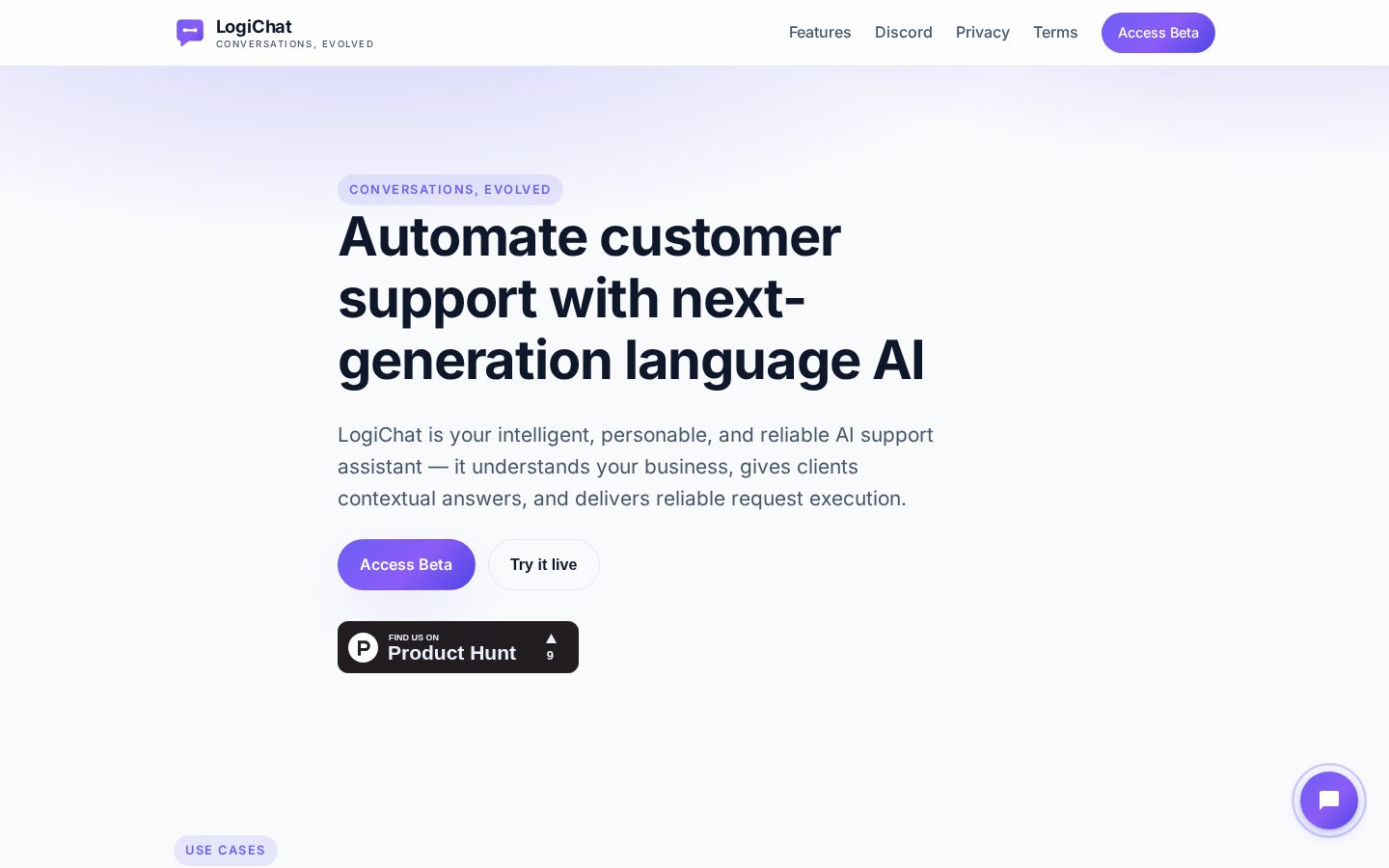 LogiChat Homepage