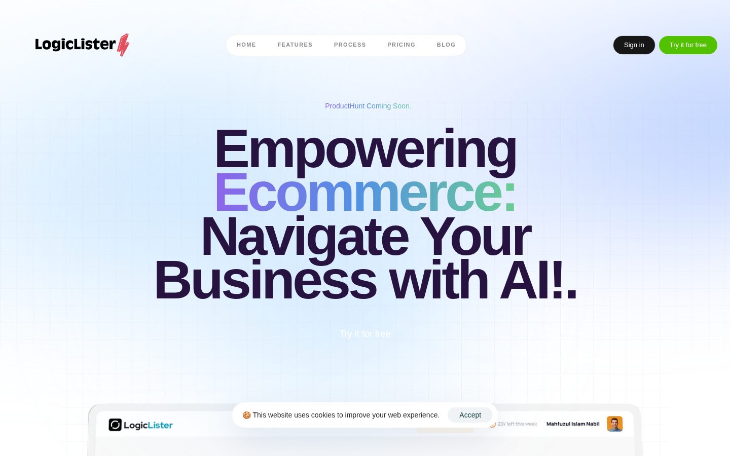 LogicLister Homepage