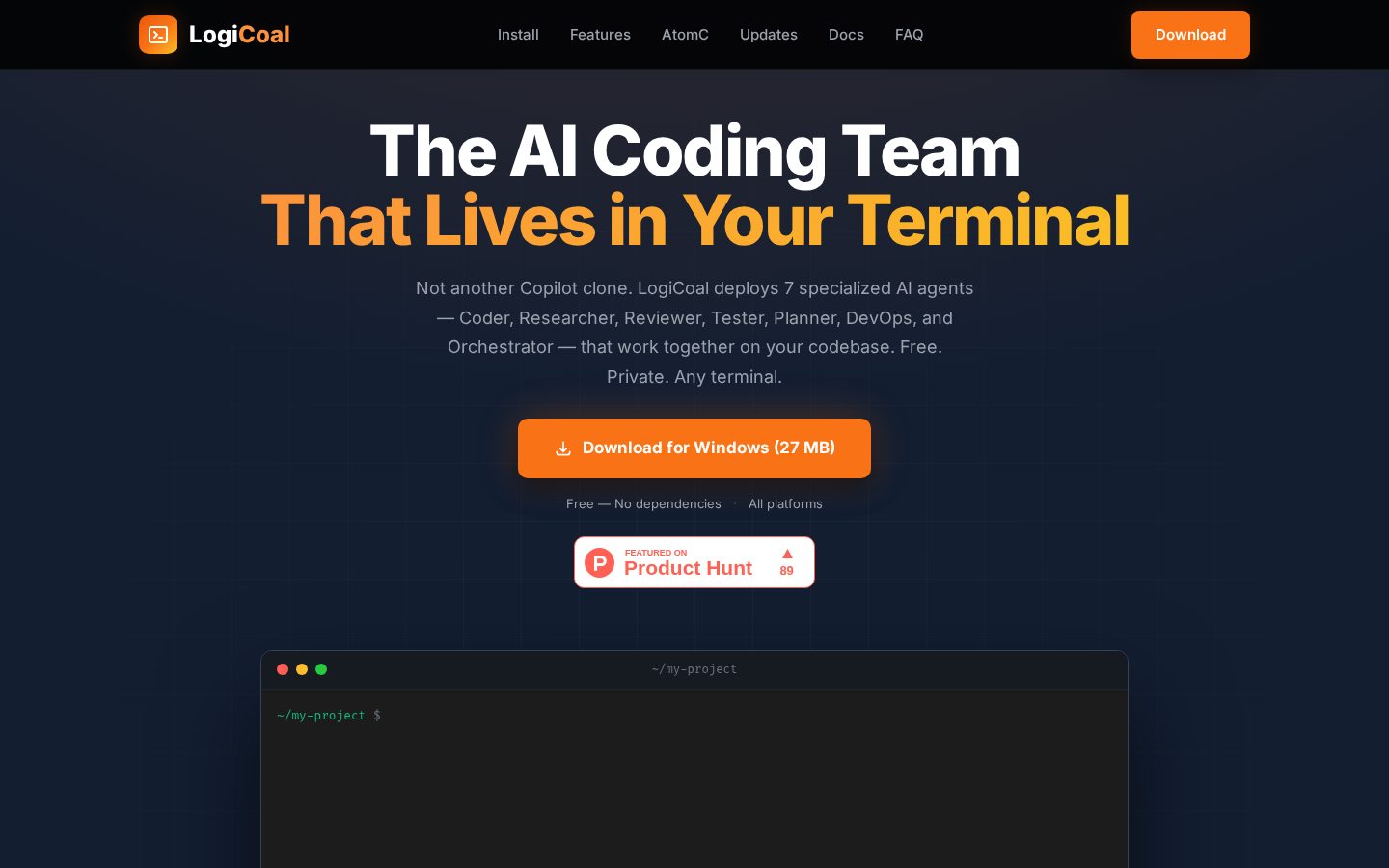 LogiCoal Homepage