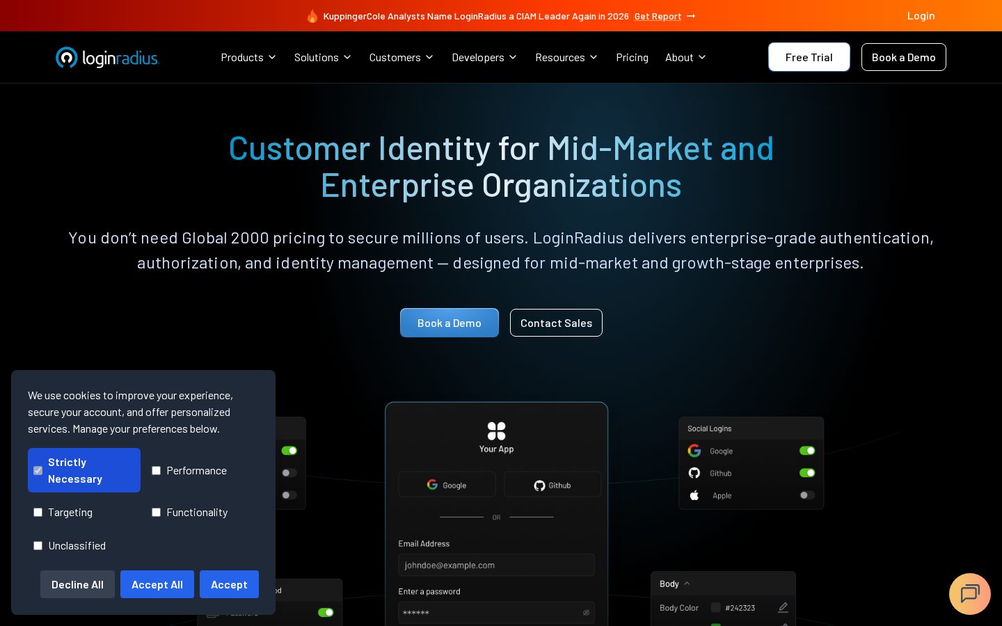 LoginRadius Homepage