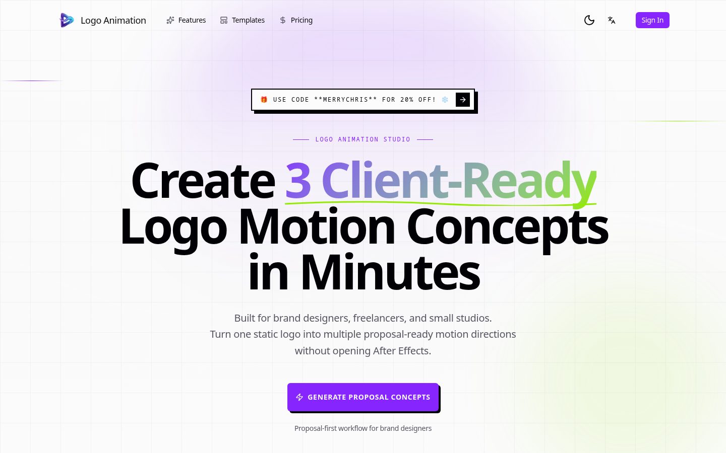Logo Animation Homepage