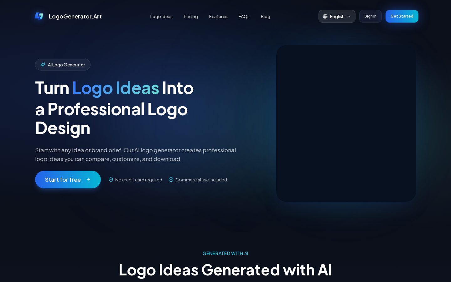 LogoGenerator.Art Homepage