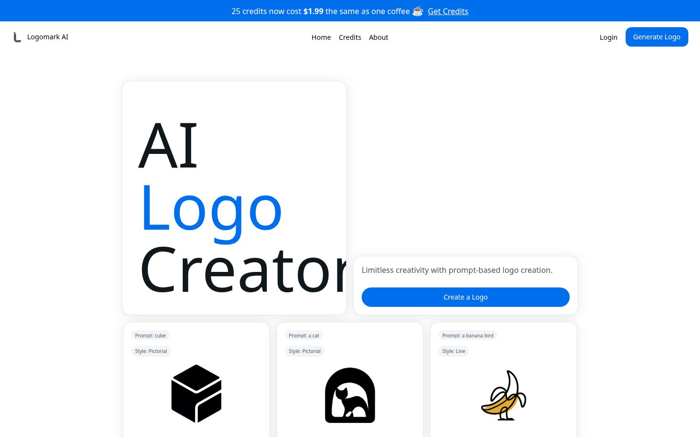 Logomark AI Homepage