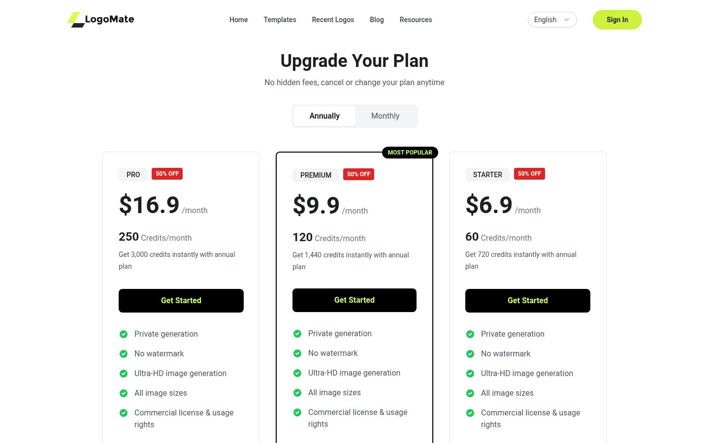 LogoMate Pricing