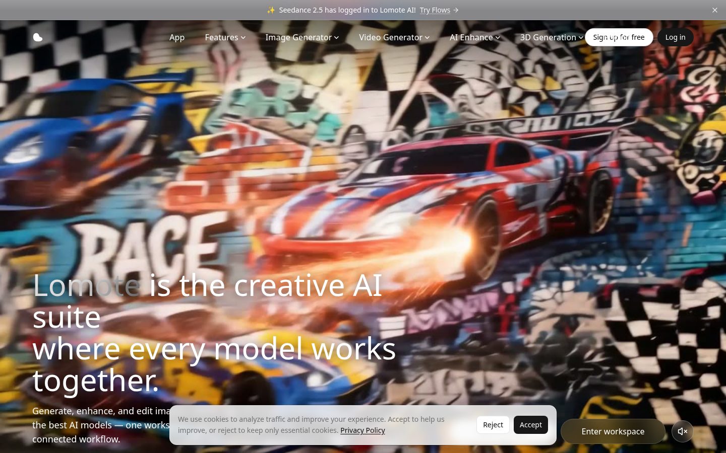 Lomote AI Homepage