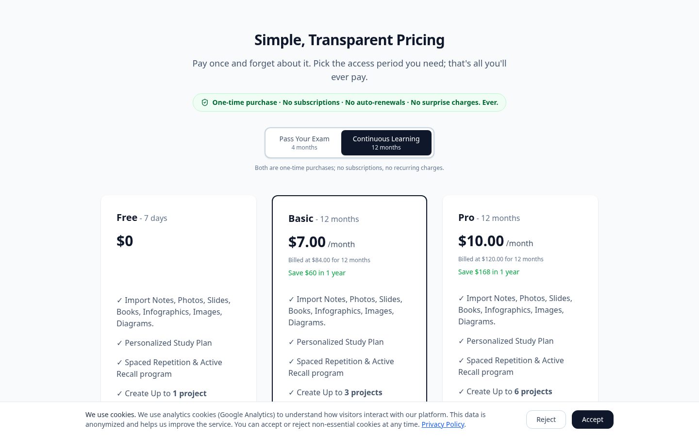 LongTerMemory Pricing