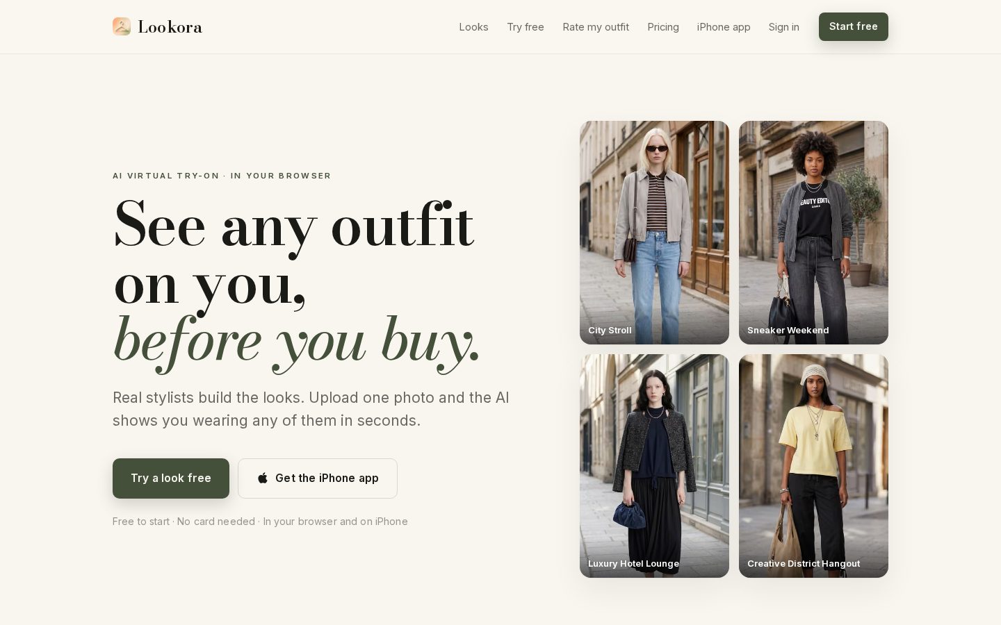 Lookora Homepage