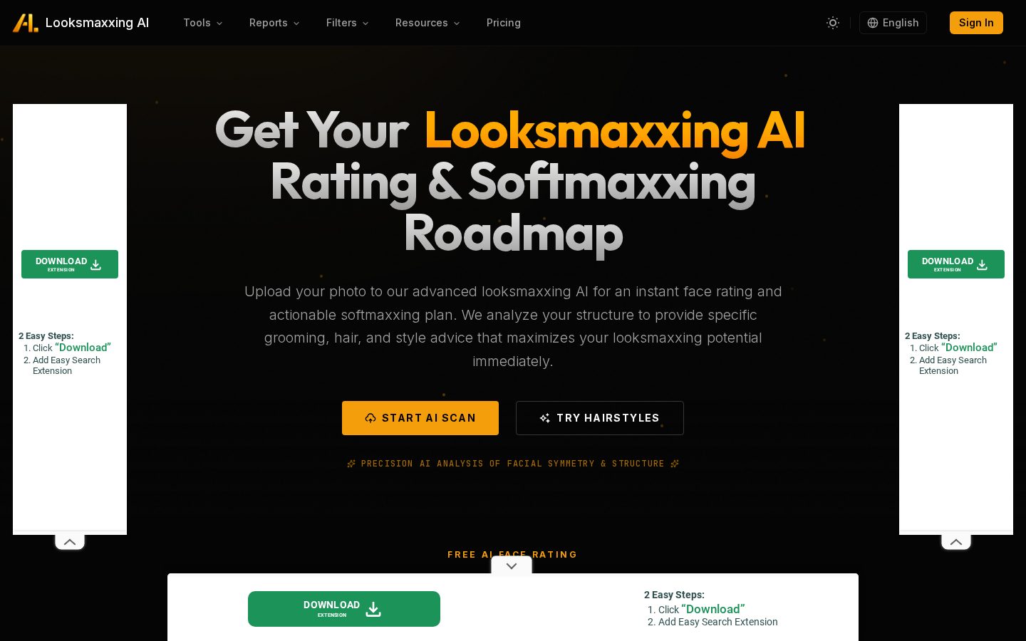 Looksmaxxing AI Homepage
