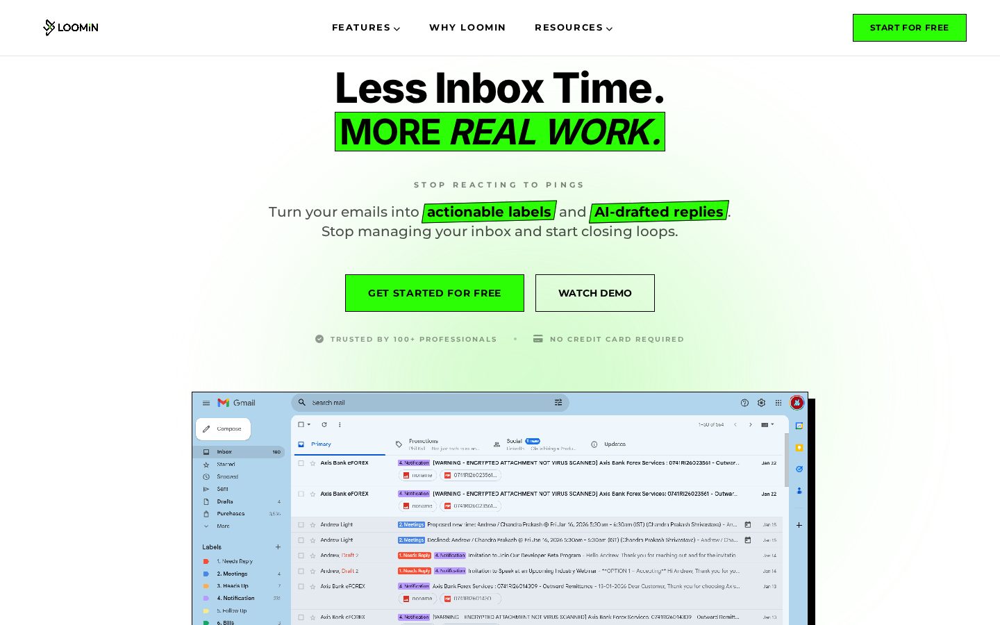 Loomin Homepage