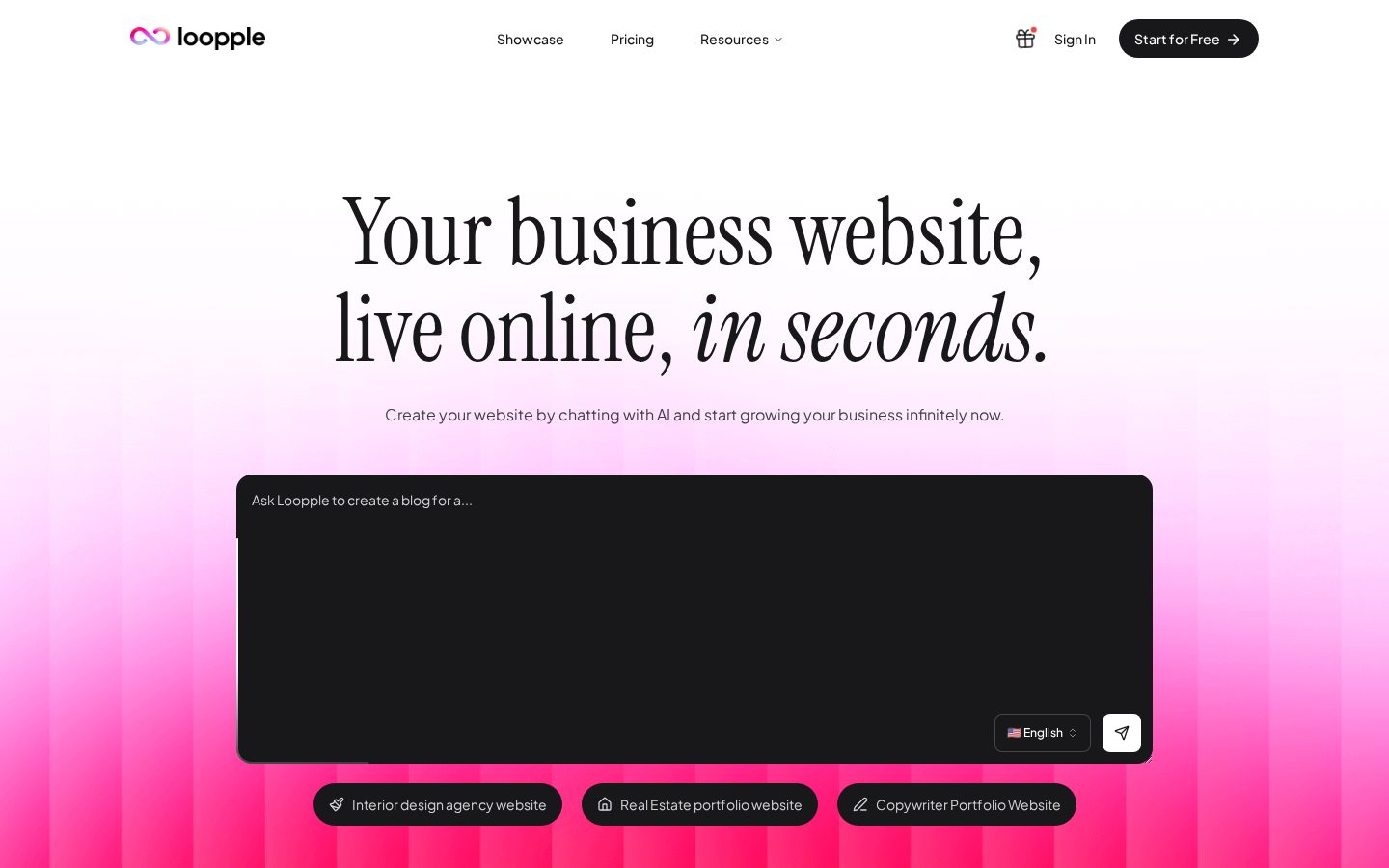 Loopple 2.0 Homepage