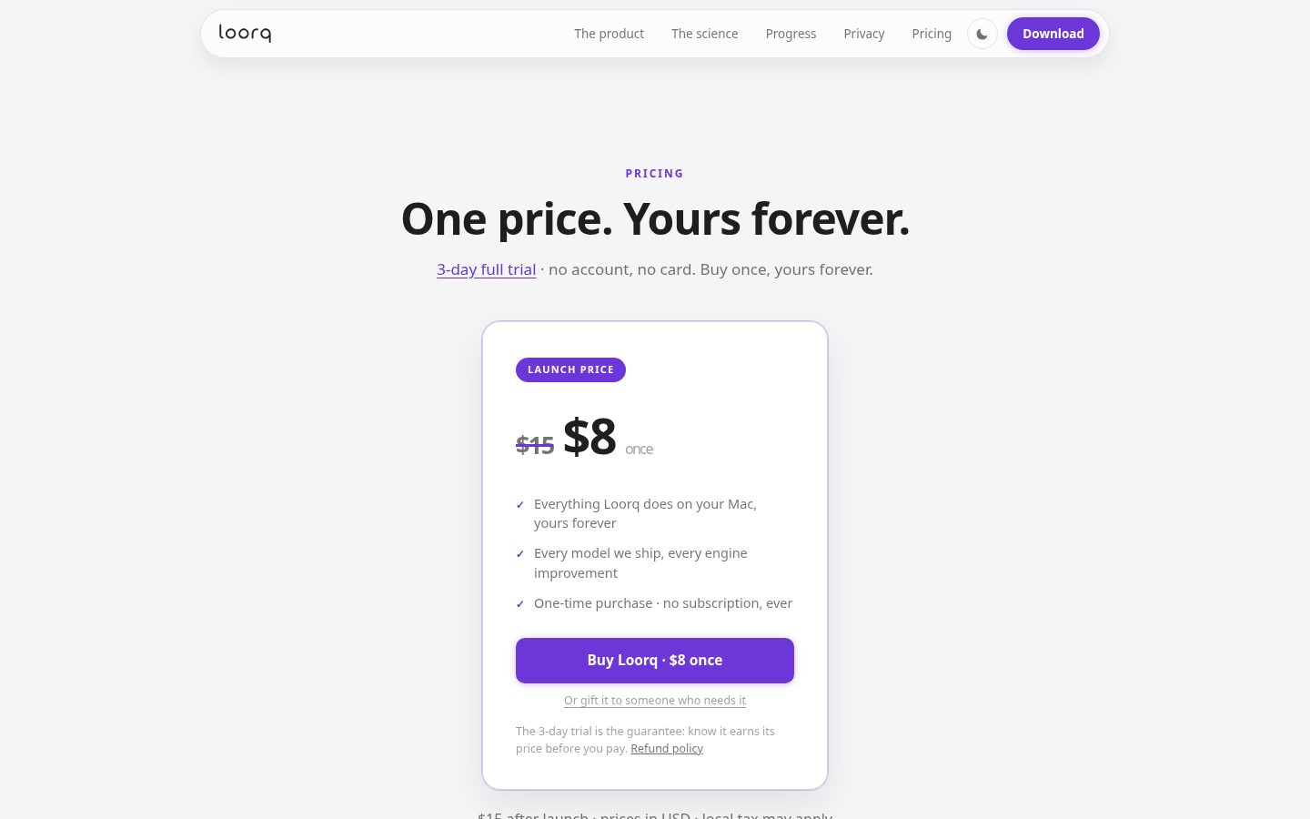 Loorq Pricing
