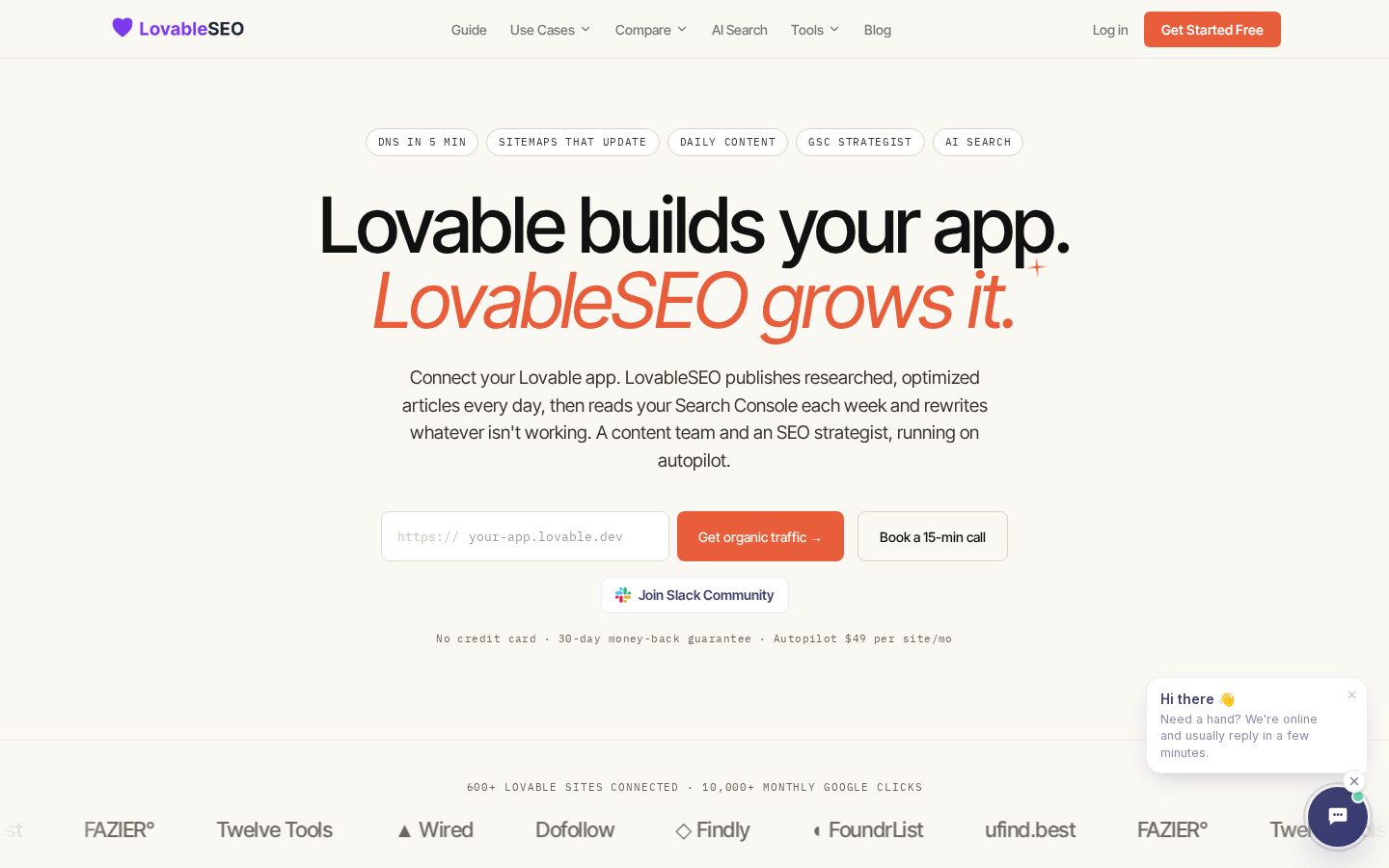 LovableSEO Homepage