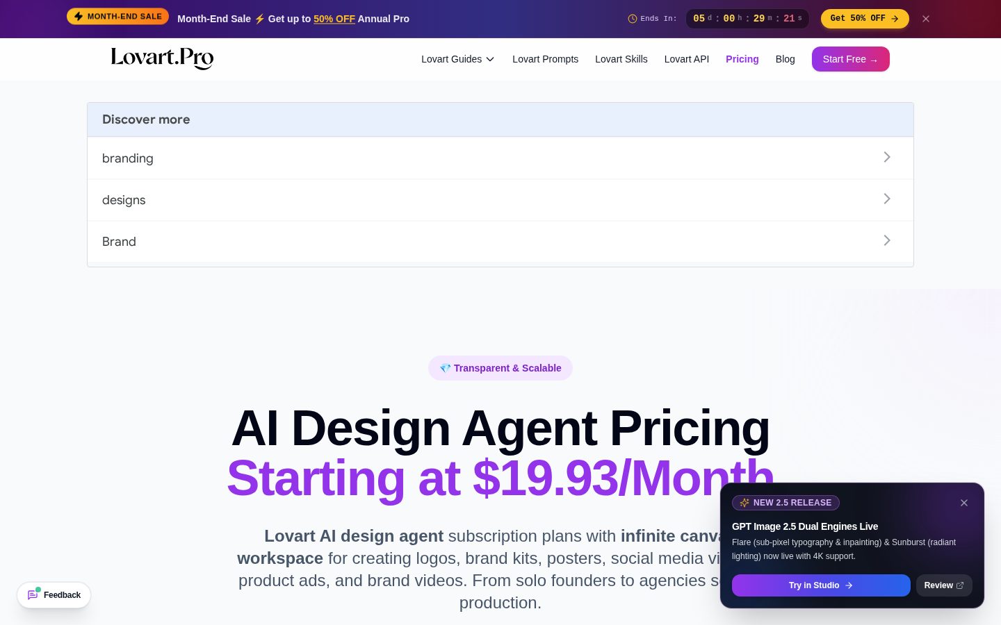 Lovart AI Pricing