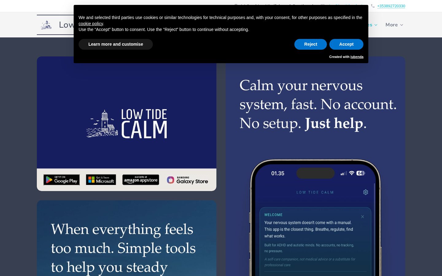 Low Tide Calm Homepage