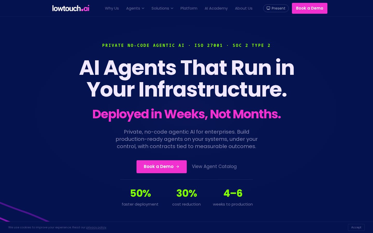 Lowtouch AI Homepage