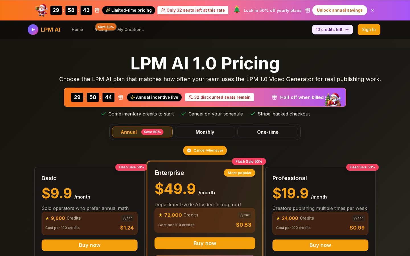 LPM 1.0 Pricing