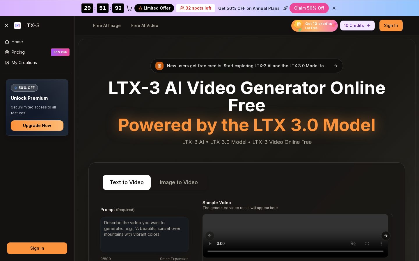LTX-3 AI Homepage