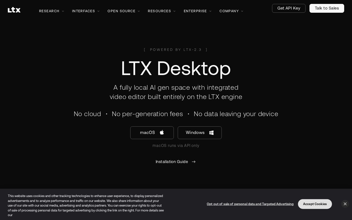 LTX Desktop Homepage