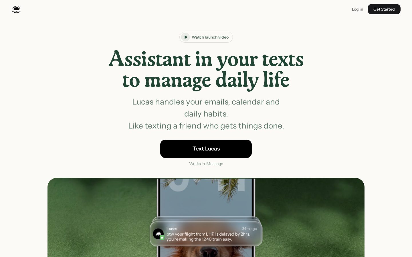 Lucas AI Homepage