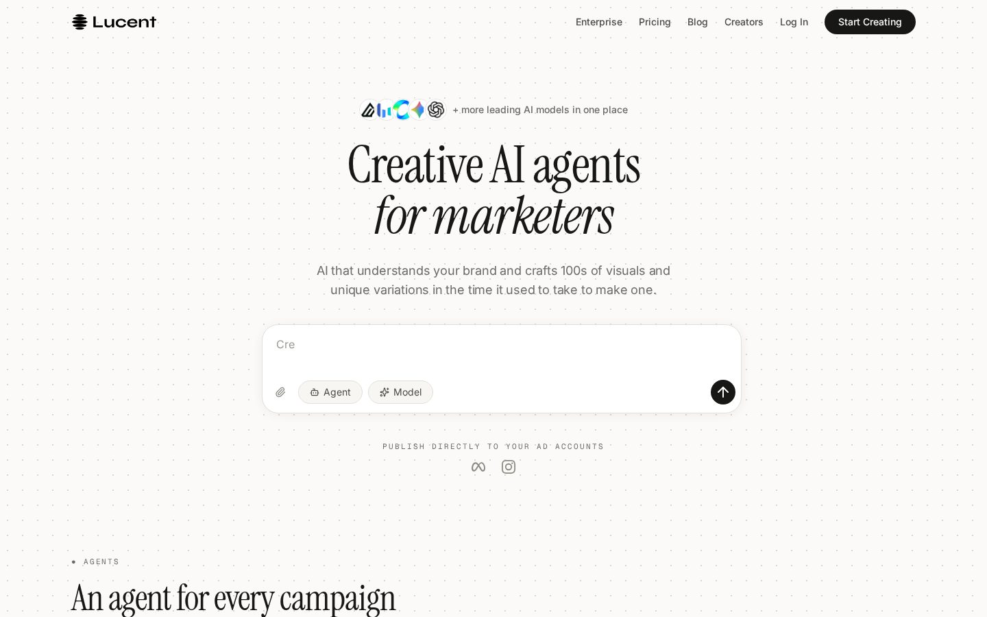 Lucent Chat Homepage