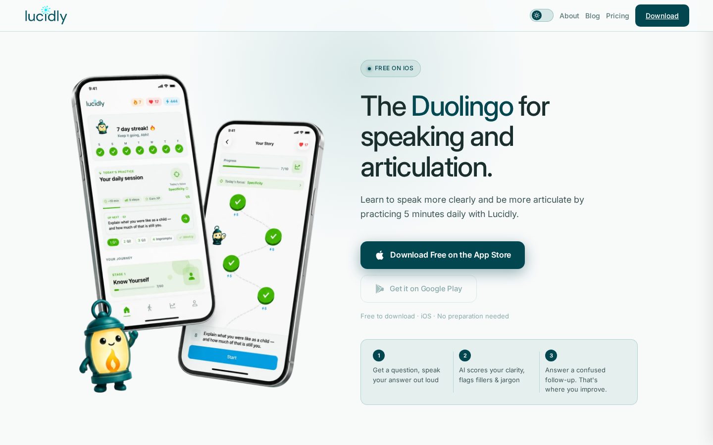 Lucidly Homepage