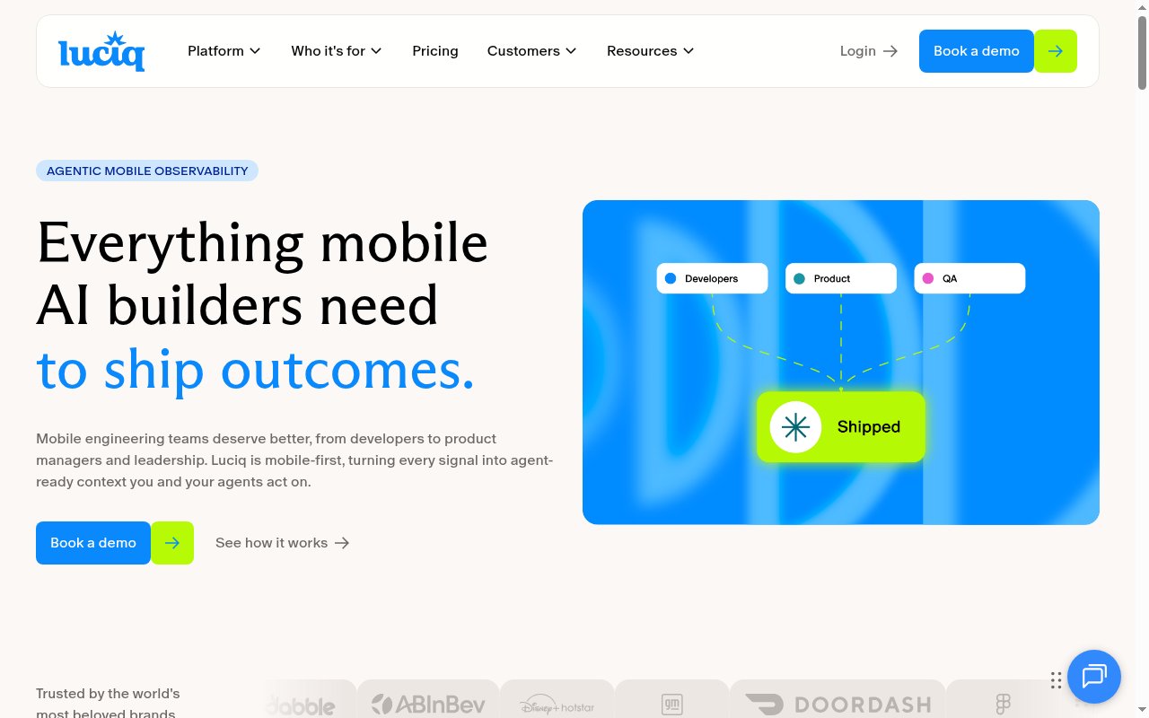 Luciq homepage