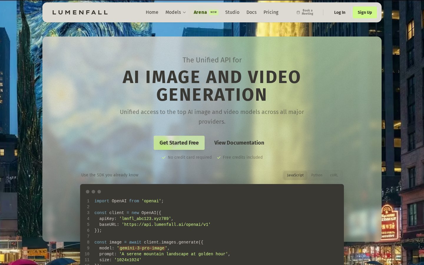 Lumenfall Homepage