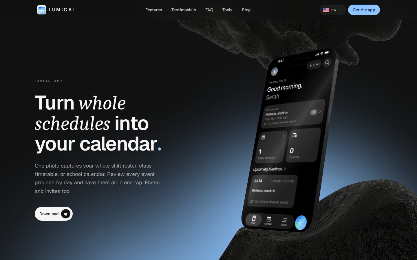 Lumical Homepage
