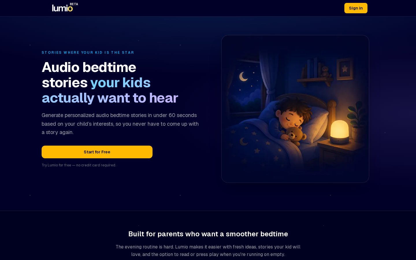 Lumio Homepage