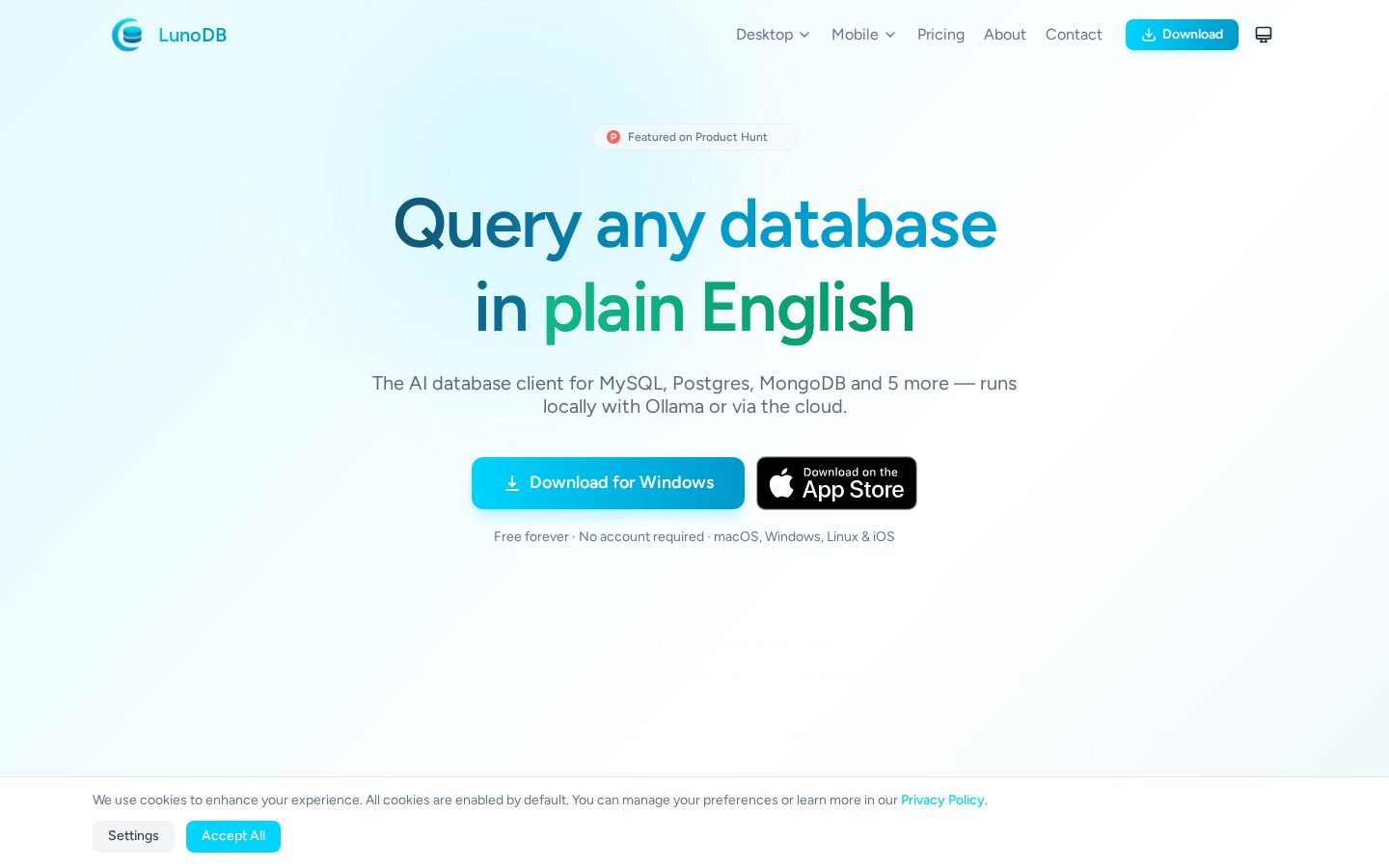 LunoDB Homepage