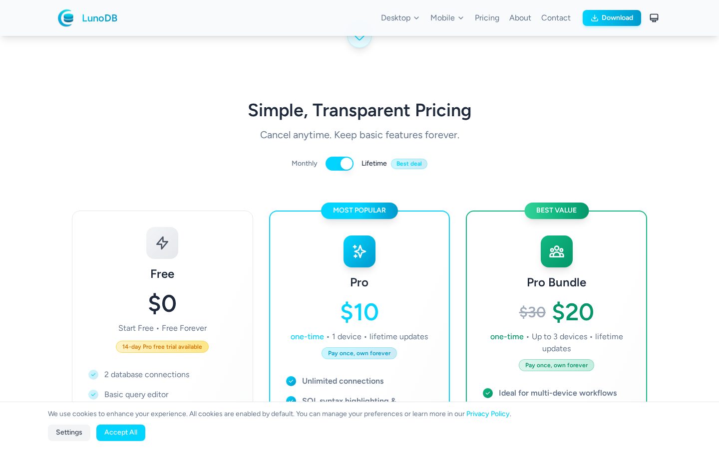 LunoDB Pricing