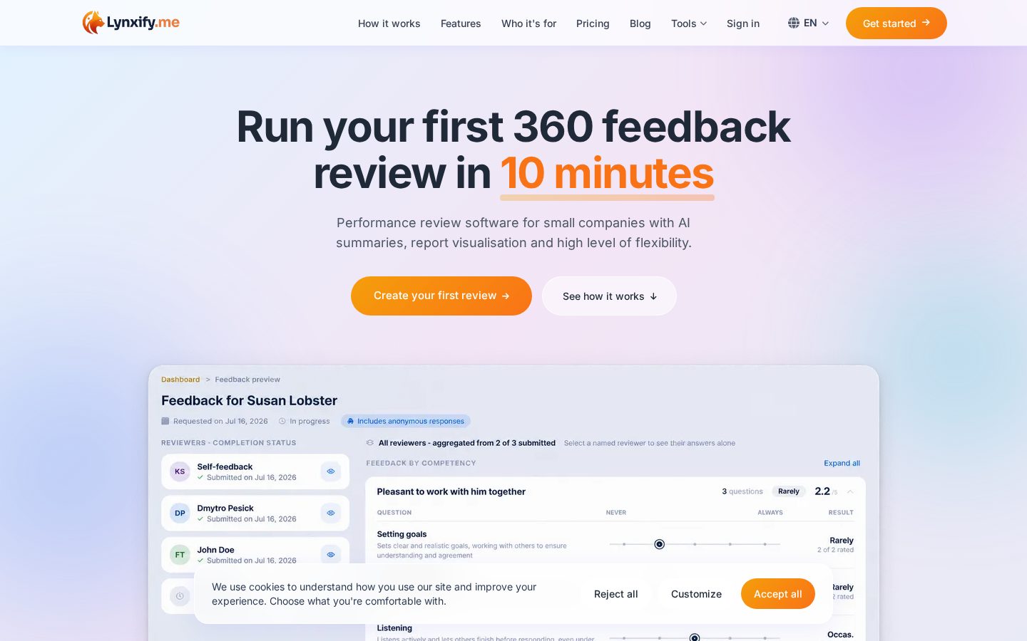 Lynxify.me Homepage