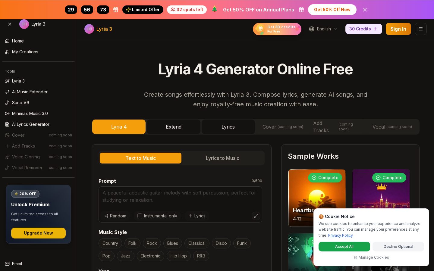 lyria 3 Homepage