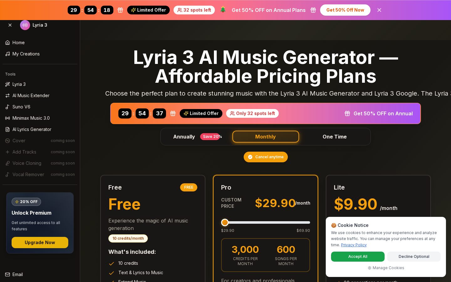 lyria 3 Pricing