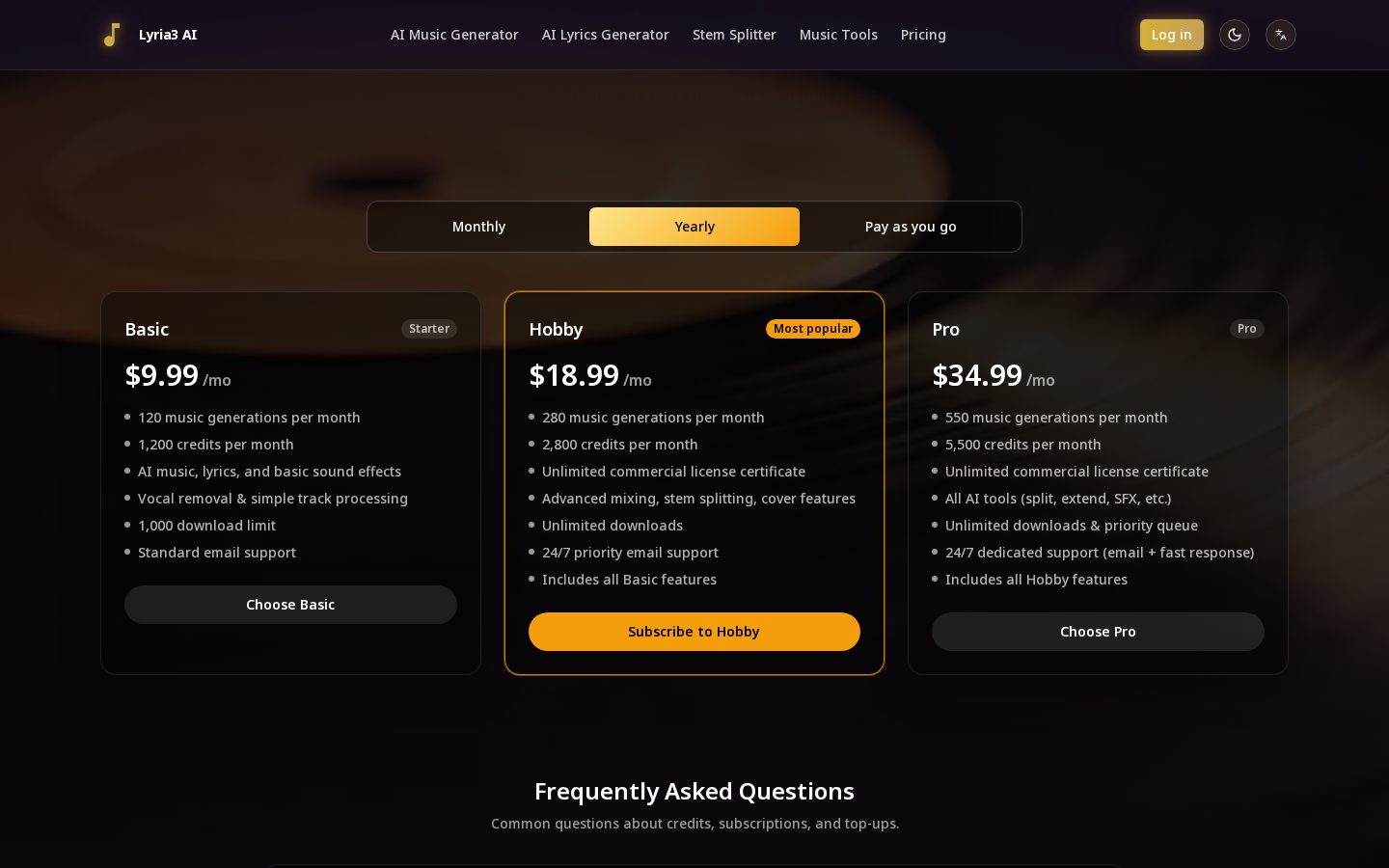 Lyria3 AI Pricing