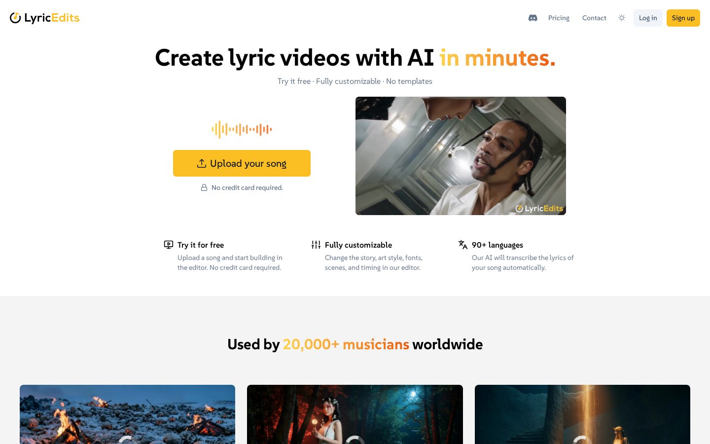 LyricEdits Homepage