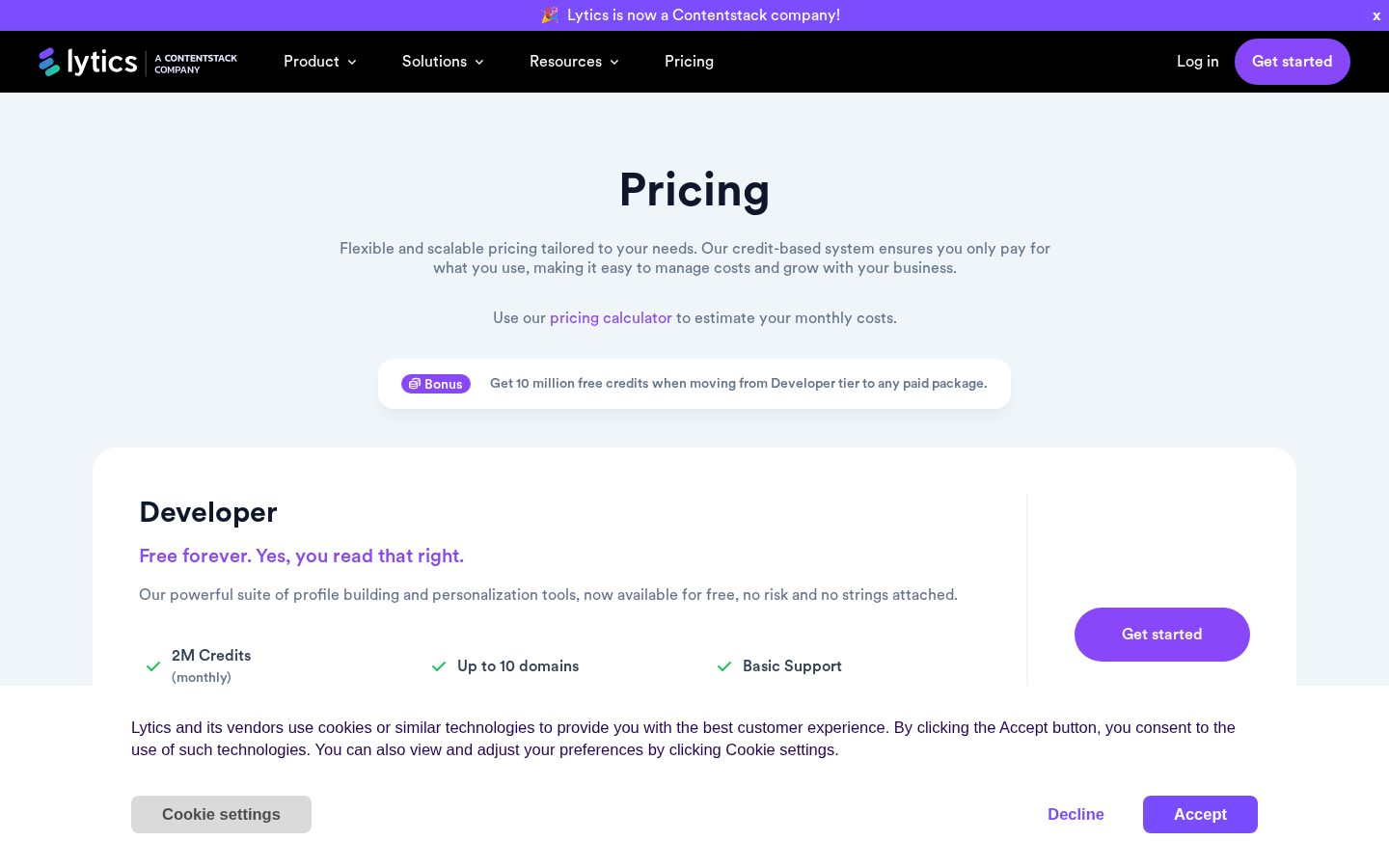 Lytics Pricing