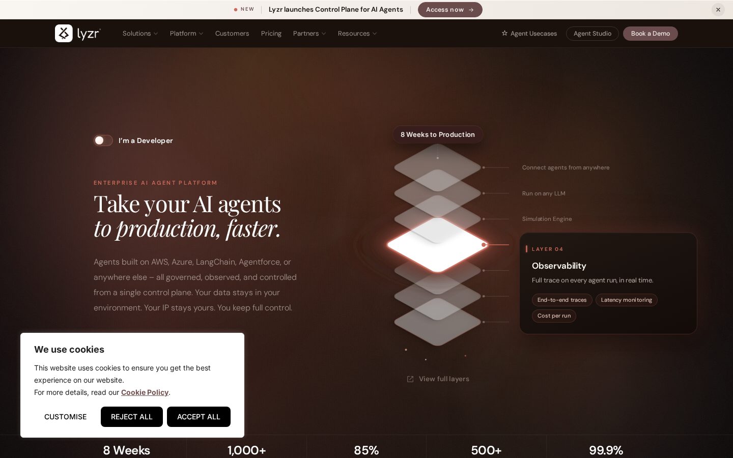 Lyzr Ai Homepage