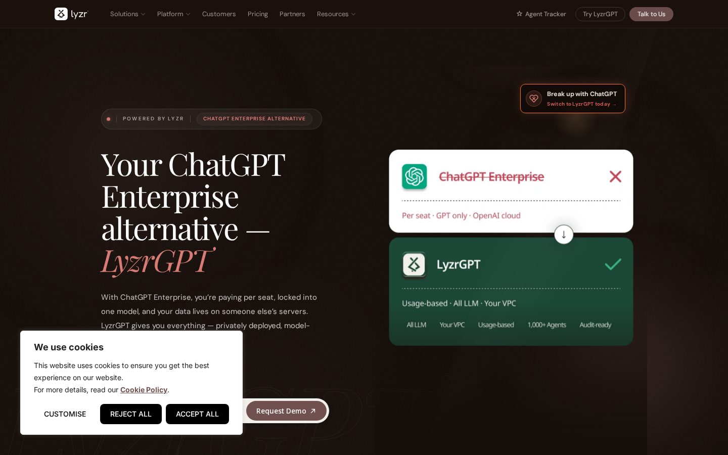 LyzrGPT Homepage