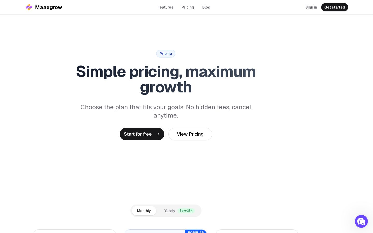 Maaxgrow Pricing
