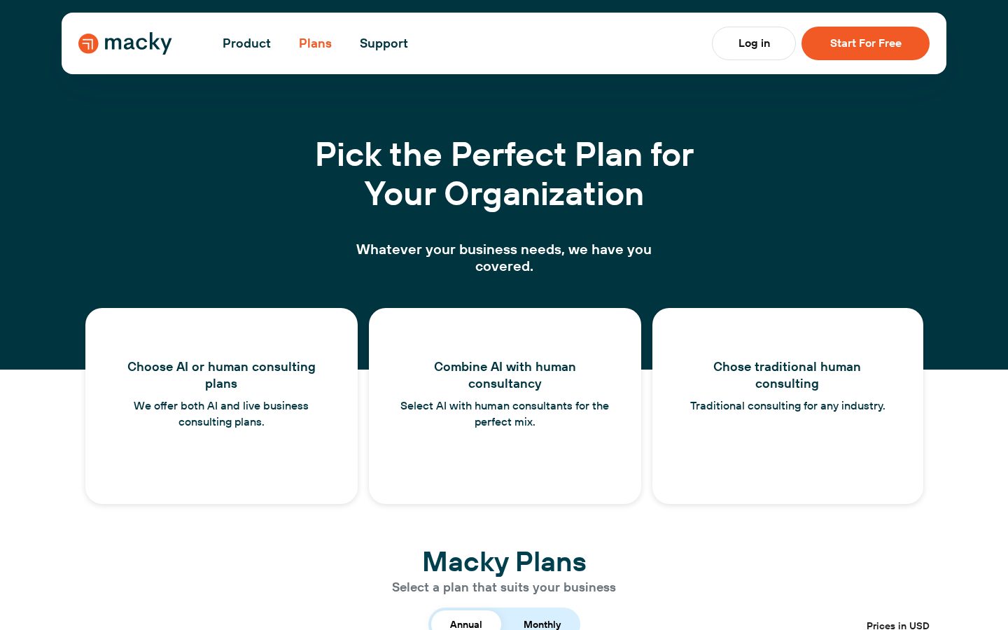 Macky Pricing