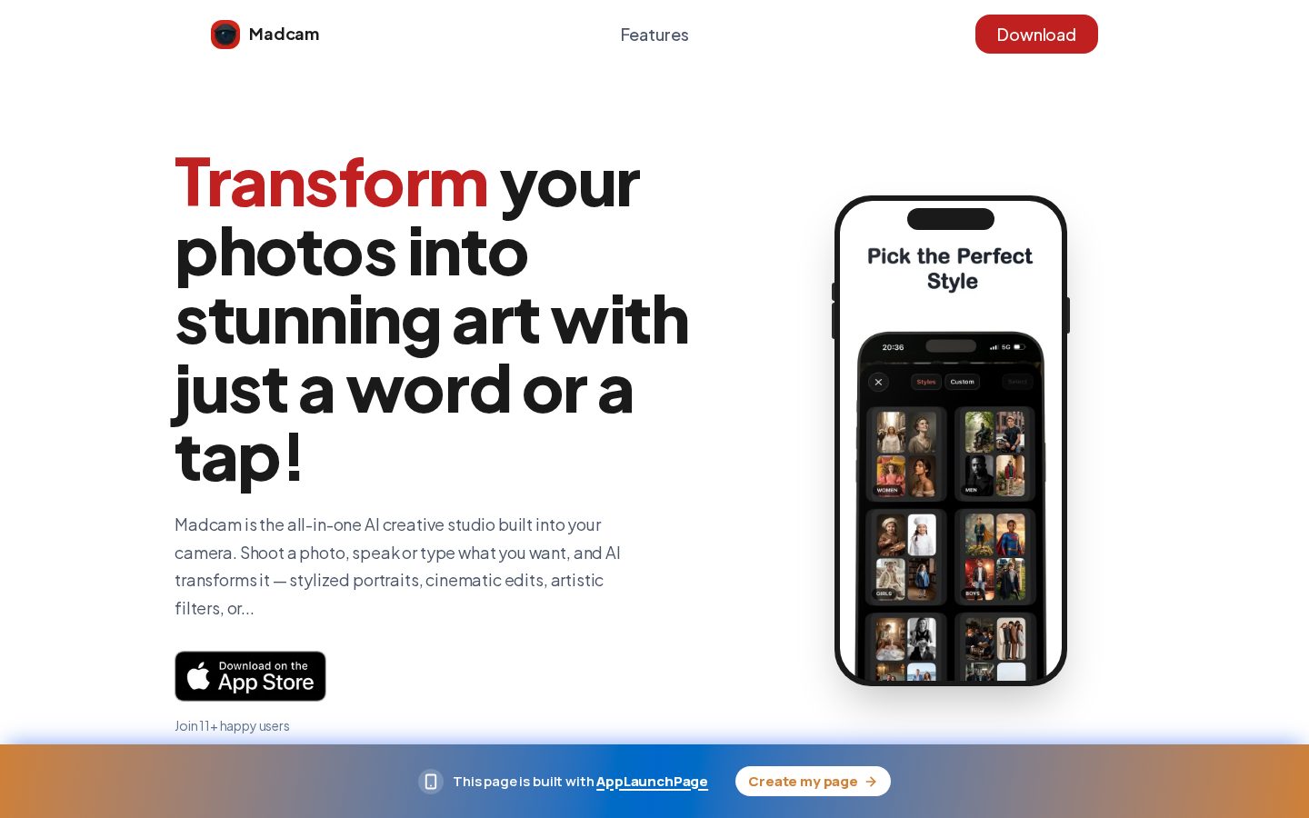 Madcam Homepage