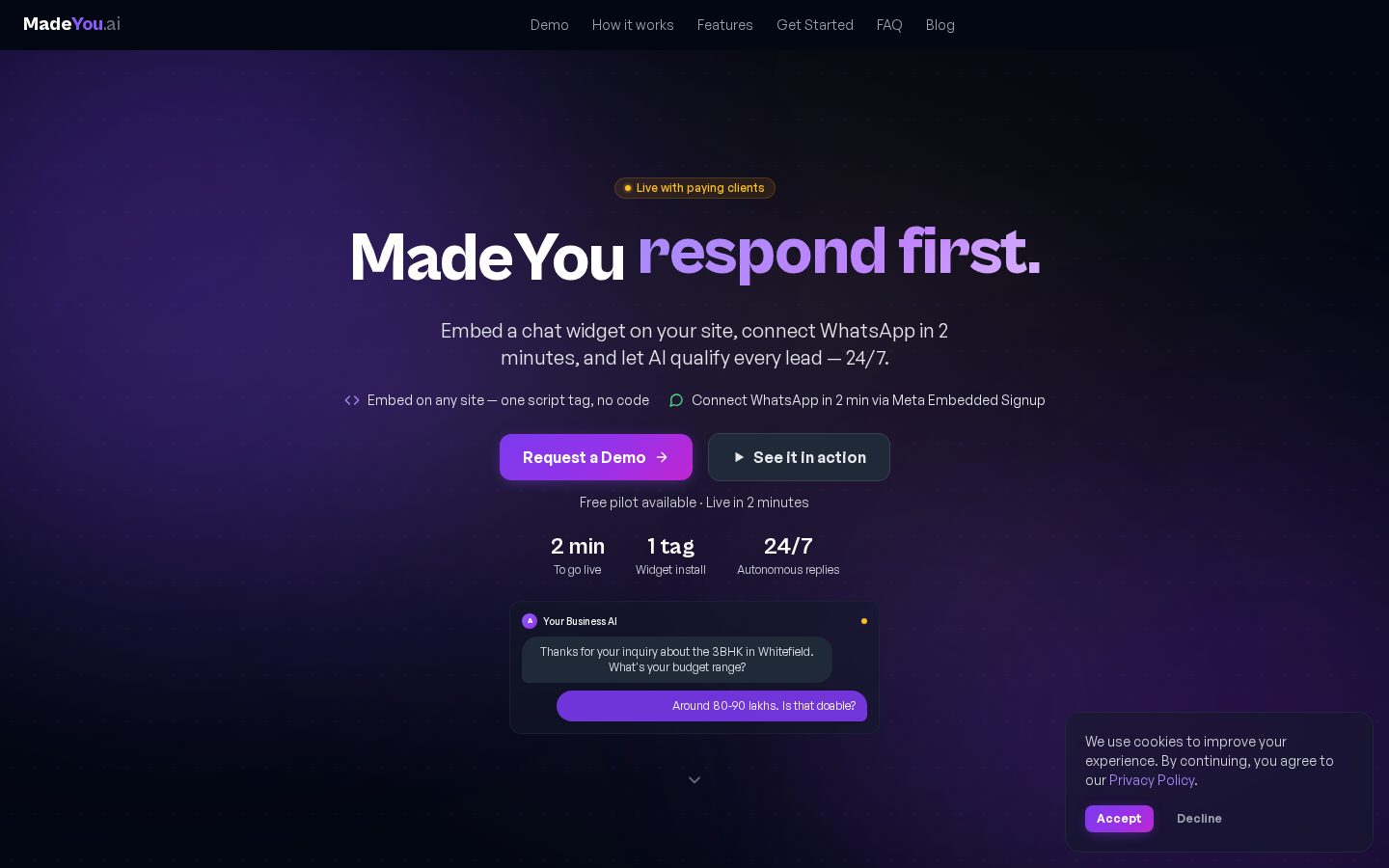 MadeYou.ai Homepage