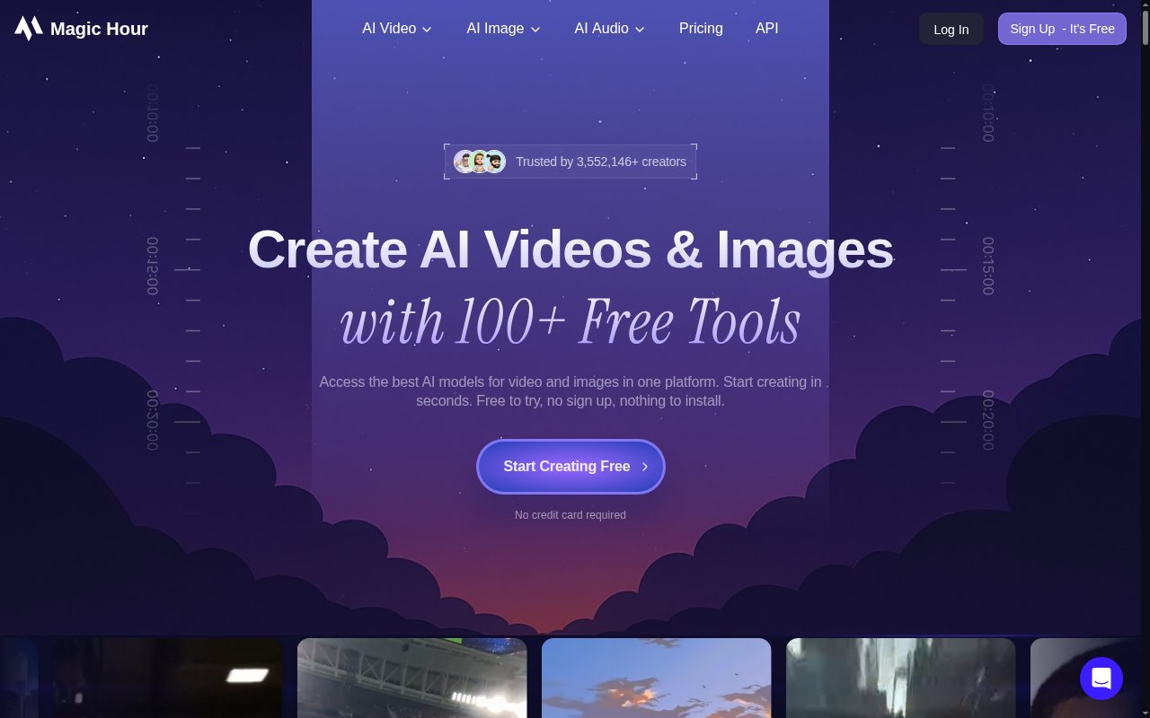 Magic Hour homepage