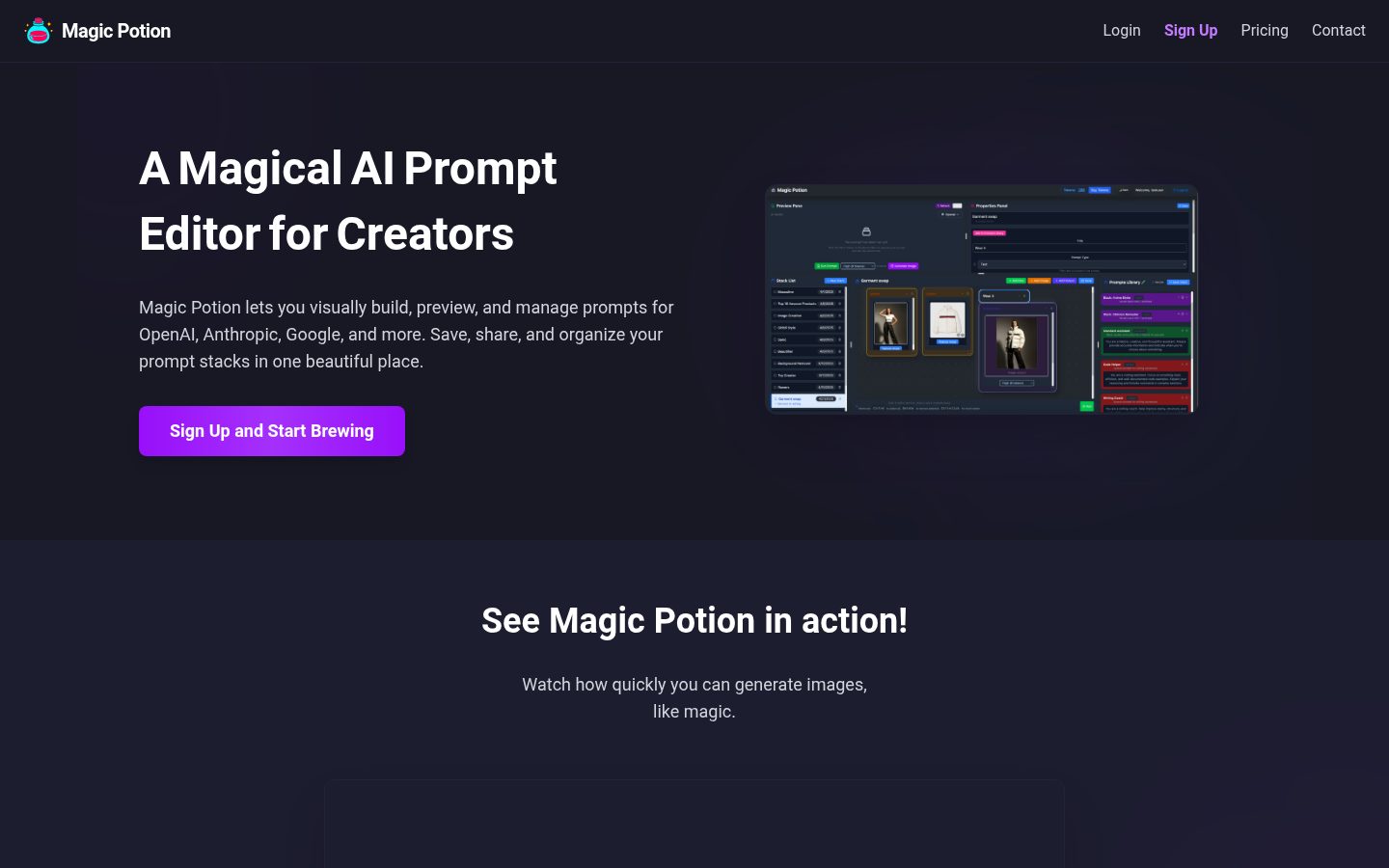 Magic Potion Homepage