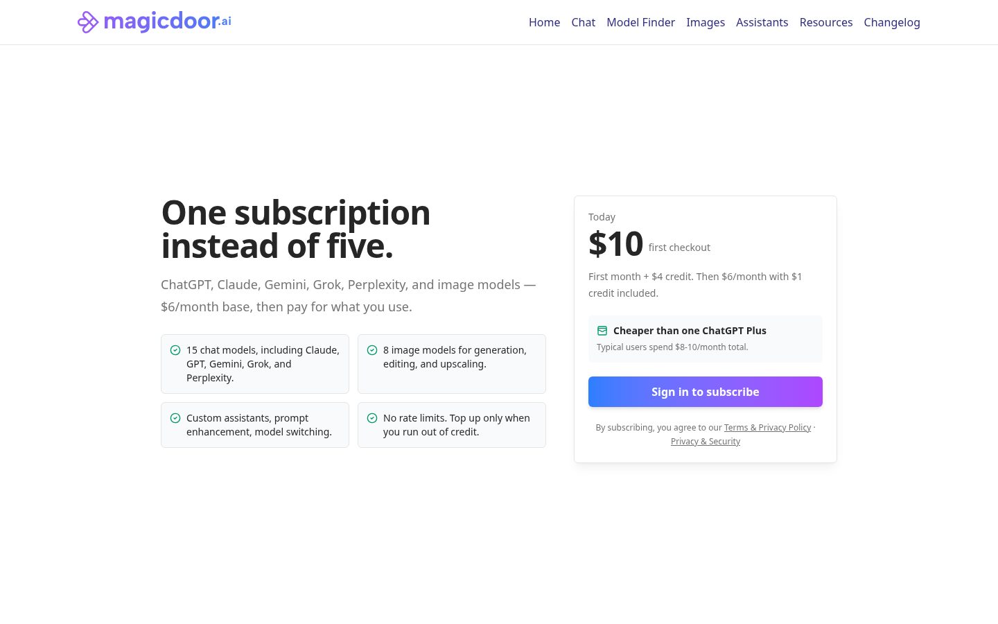 Magicdoor.ai Pricing