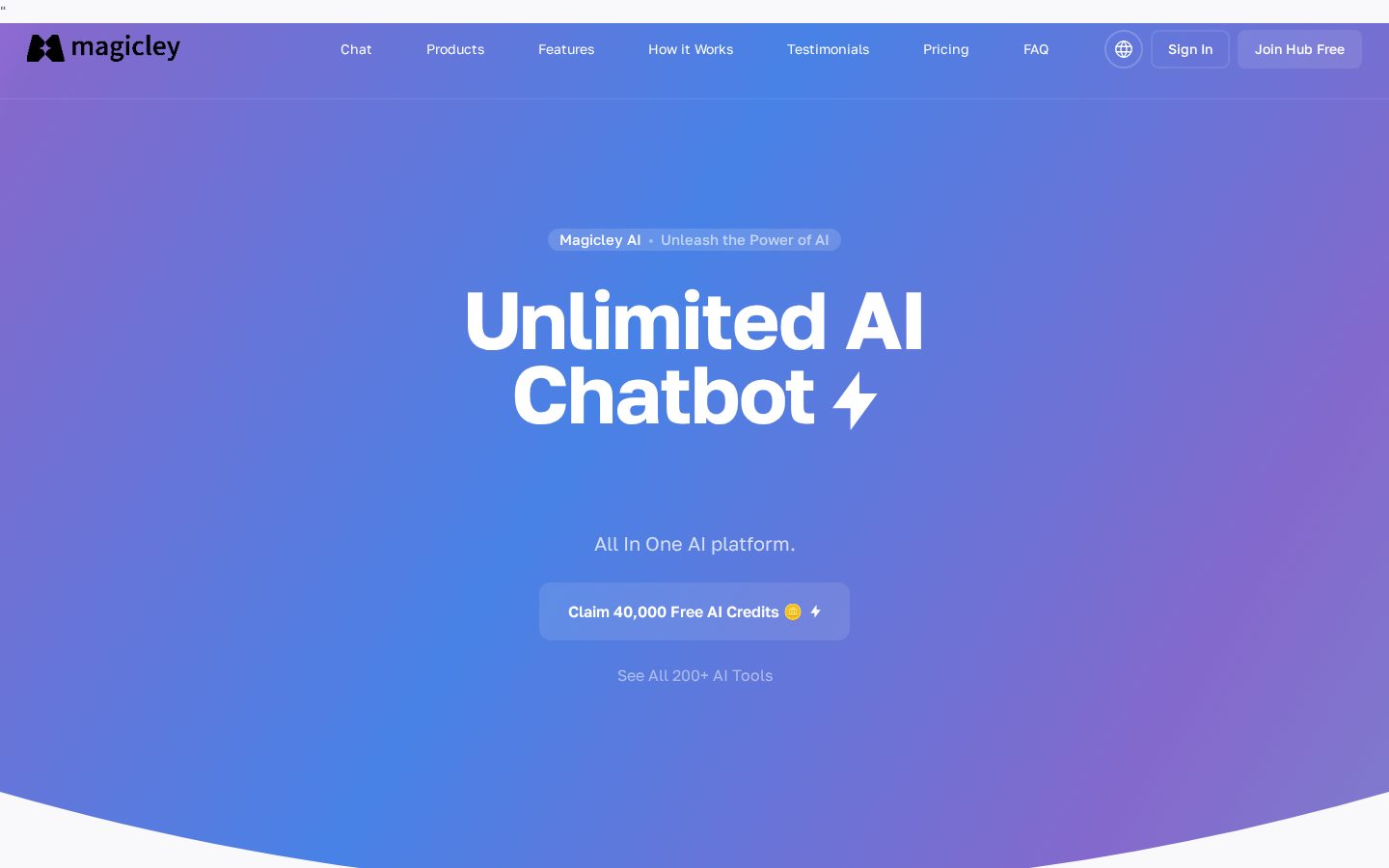 Magicley AI Homepage