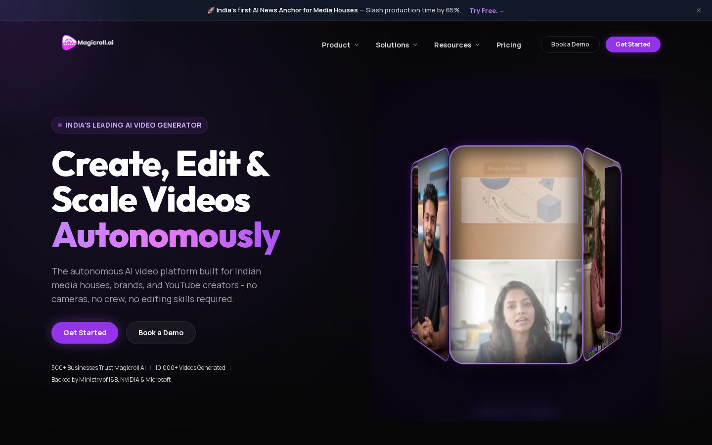Magicroll AI Homepage