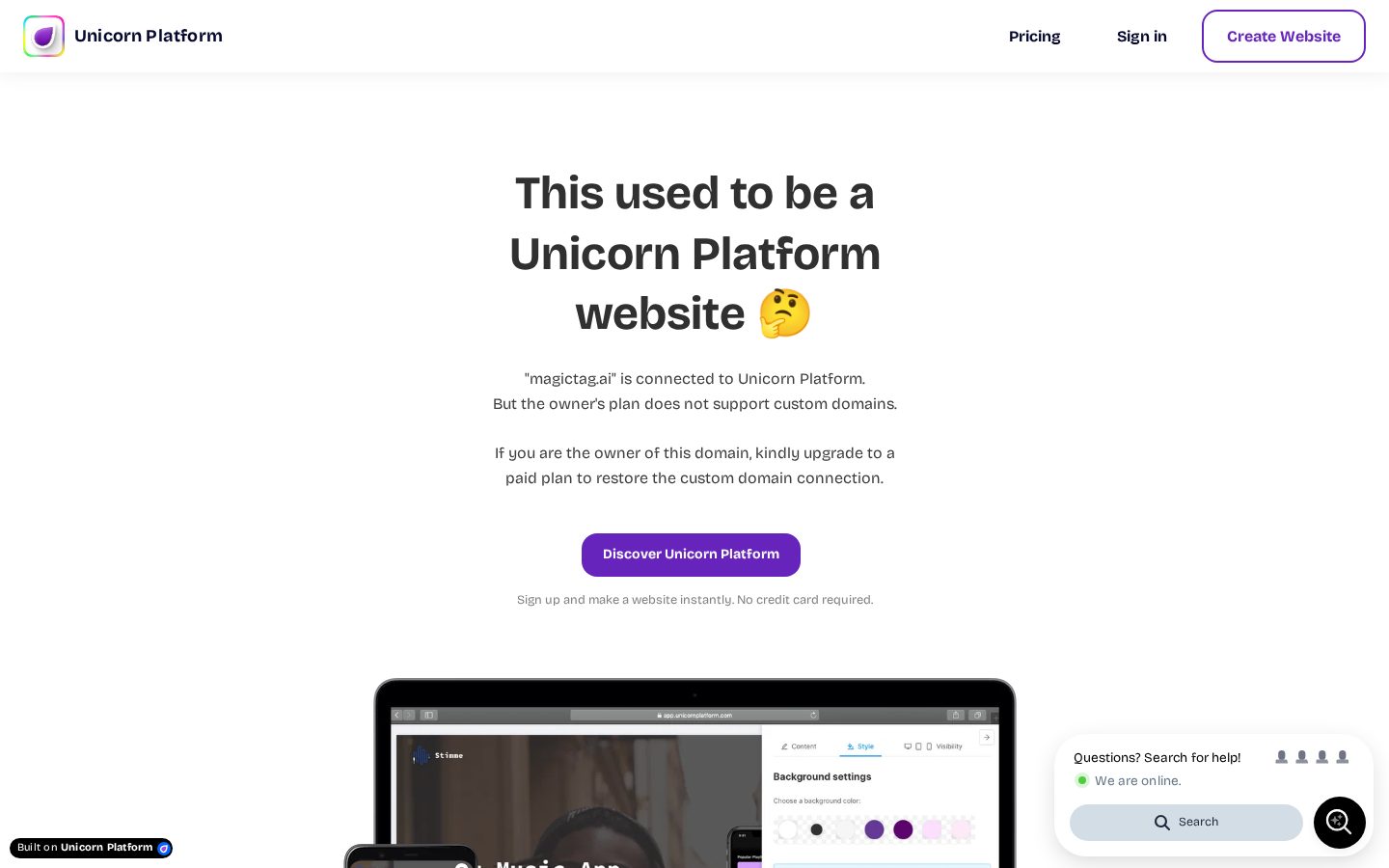 MagicTag.ai Homepage